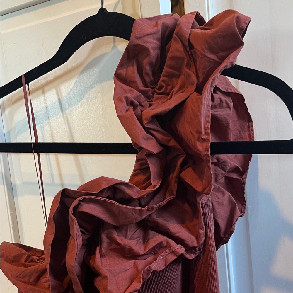 Express One-Shoulder Ruffled Bodysuit - Picture 8 of 8